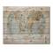Designart - Ancient Map of The World II - Rustic Print on Natural Pine Wood